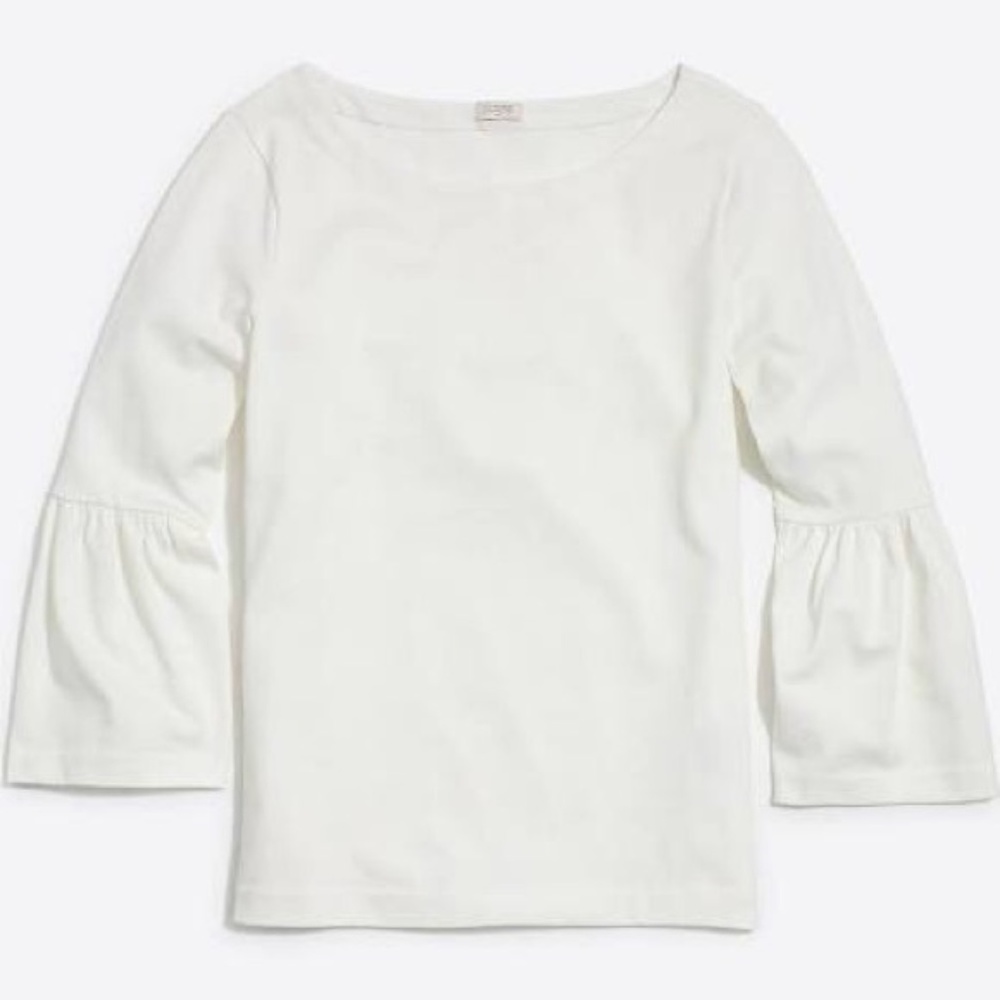 NWOT J.Crew Factory White Bell-Sleeve Tee